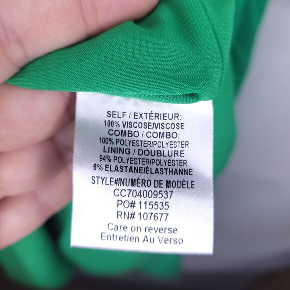 Alice Olivia Dress Small Green Pleated Cold Shoulder - Picture 10 of 11